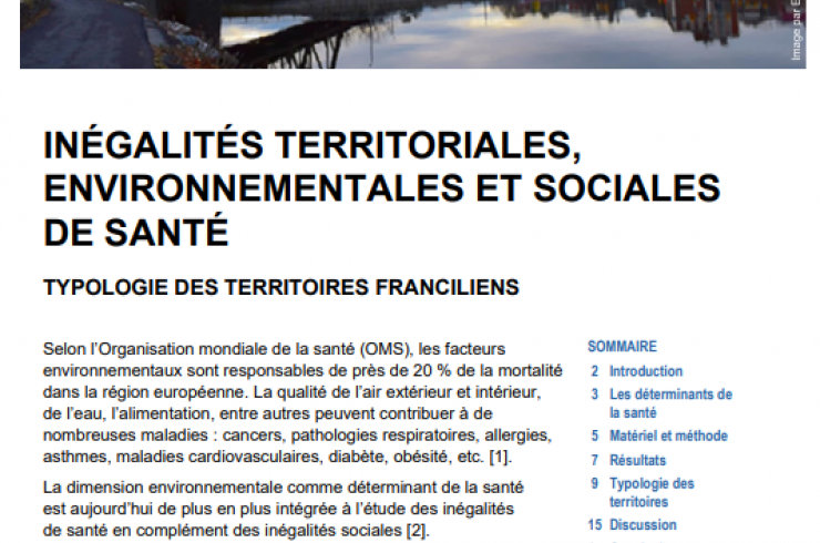 Inégalités territoriales, environnementales et sociales de santé